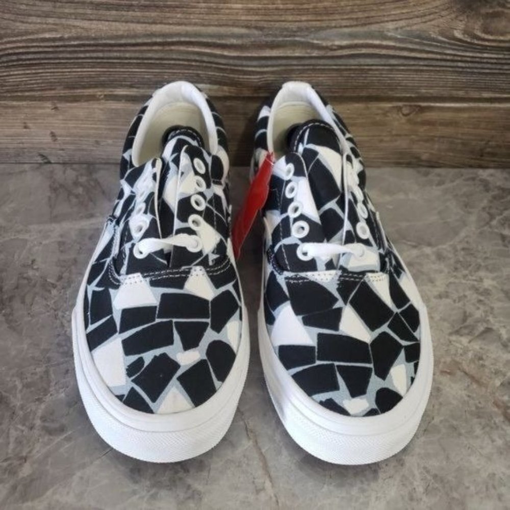 New Vans Era Mosaic Checkerboard Black Blue White Sneakers - Picture 3 of 8